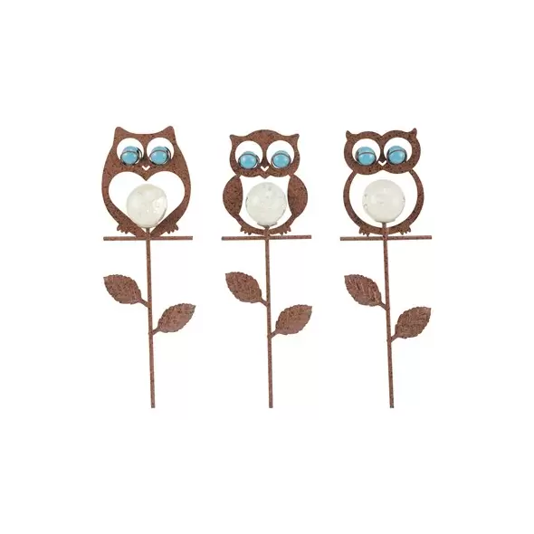 E-V 24pc Illum Owl Pot Sticker Display