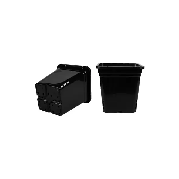 SunPack 12"x12" Square Pot, Black 12" Tall