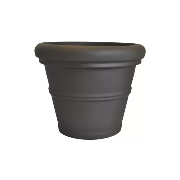 Tusco 15.5" Rolled Rim Planter Espresso