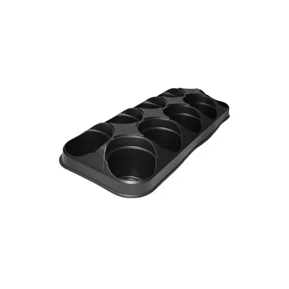 T. O. Plastics Round Pot Tray 4.50 04.50 G 10 Count Pot Carrier Black 75 Per Case 50 Cases Per Pallet