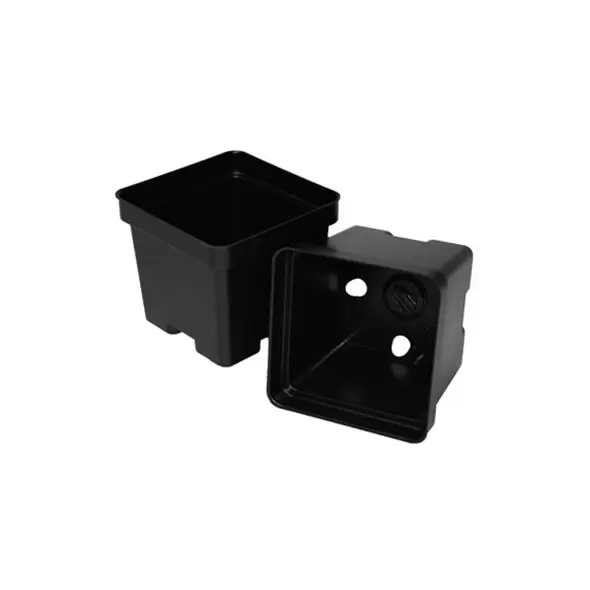 T. O. Plastics 04.50 Sq Pot Square Vacuum Traditional450 Black 375 Per Case 28Cs/Pl 700087C