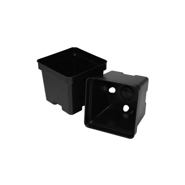 T. O. Plastics 04.50 Sq Pot Square Vacuum Traditional4X5 Black 500 Per Case 24Cs/Pl 700081C