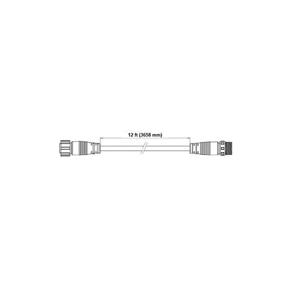 Fluence Light Bar DC Extender, 12' (3658mm), M16 to M16, Threaded 10/CS