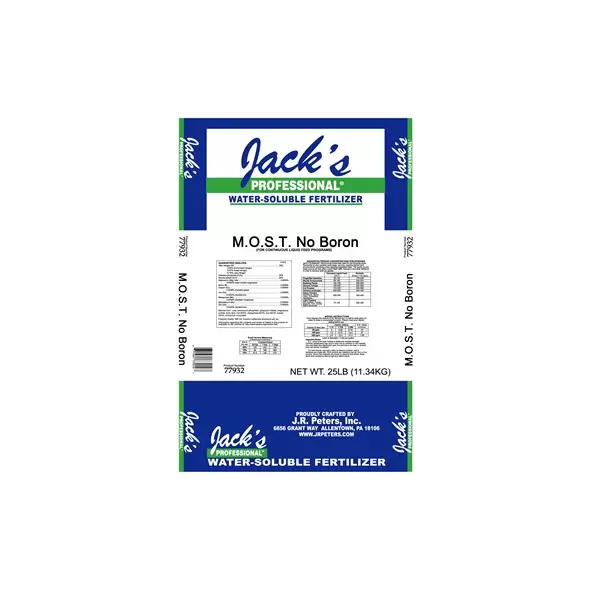 Jacks Prof M.O.S.T. No Boron 25Lb (80/Pl) (40 Bag Minimum)
