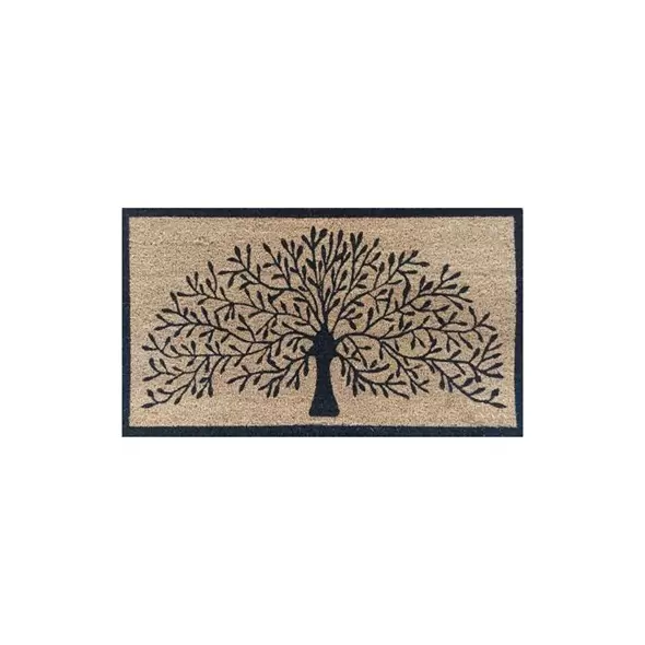 DHTG 20"x30" Beautiful Tree Rubber Backed Coir Outdoor Doormat