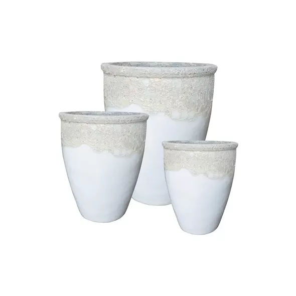 MCarr 6PC Large Rim Pltr Plt Volcanic White