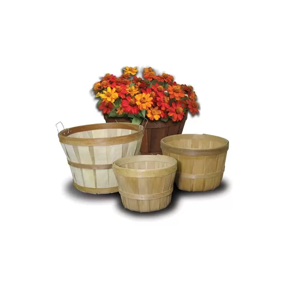 Grower Select Half Bushel Basket With 2 Loop Handle Brown 12/CS 27CS/PL