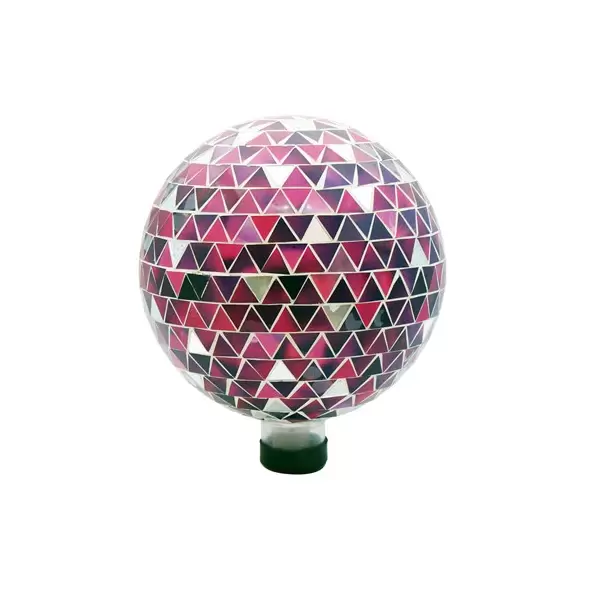 Gardener Select 10" Purple Triangular Collage Garden Globe