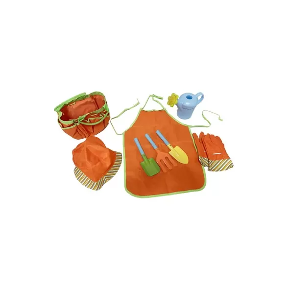 Gardener Select 8pc Kids Tool Set - Trowel, Fork, Spade, Apron, Gloves, Bag, Hat, Watering Can