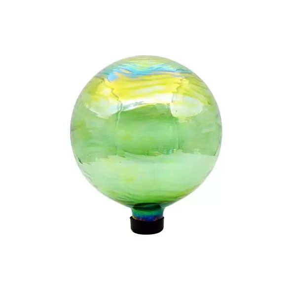 Gardener Select 10" Green Textured Orb Glass Garden Globe