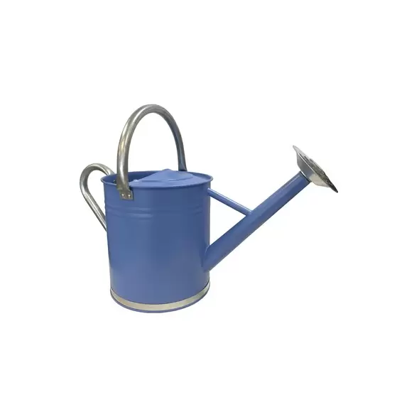 Gardener Select 3.5L .92G Watering Can Blue Galv with Galvanized Accents