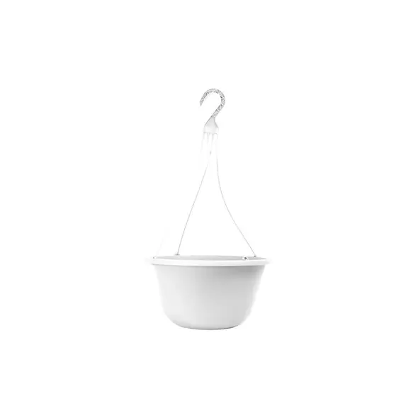 Grower Select 15.00 Seneca Hanging Basket White 3.4gal 63/CS - 13in OD x 8in H x 8.4in BD