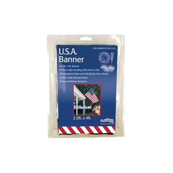 FlagZone 2.5'x4' Nylon Sewn & Embroidered US Banner