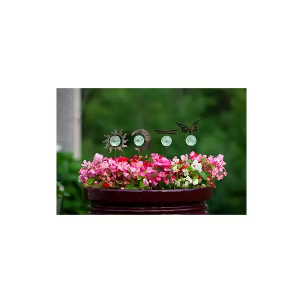 E-V 24pc Celestial Garden Critter Pot Stakes Asst