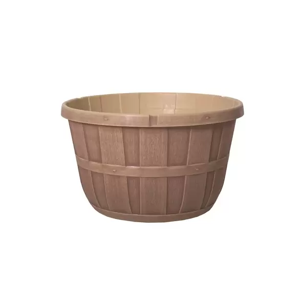 GROWER SELECT 10IN BUSHEL POT TAN W/BROWN WASH 24/CS