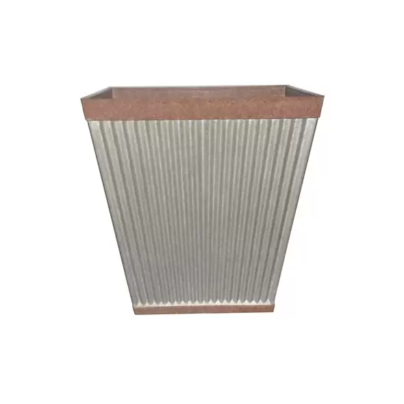 Southern Patio 16" Westlake Square Planter Galvanized