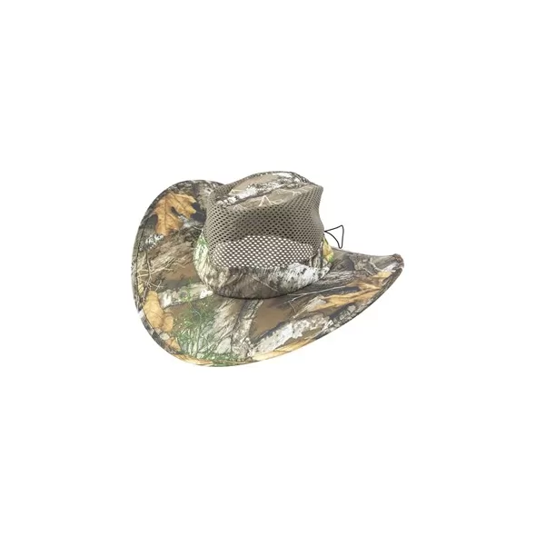 The Pop Hat Realtree Edge Camo Pattern Hat With Brown Mesh Poly Blend, 16" Brim, Packable, One Size Fits Most