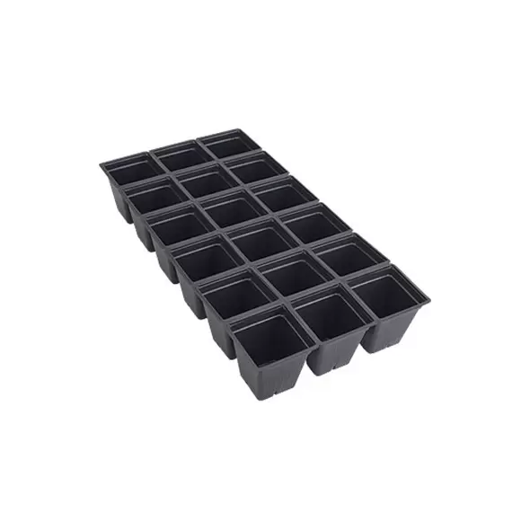 DLN DPS1801 STD PEREN SQ SHT-O-POTS BLACK 100/CS 36CS/PL
