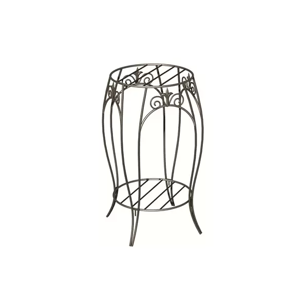 Panacea 20" Double Plant Stand With Finial Black