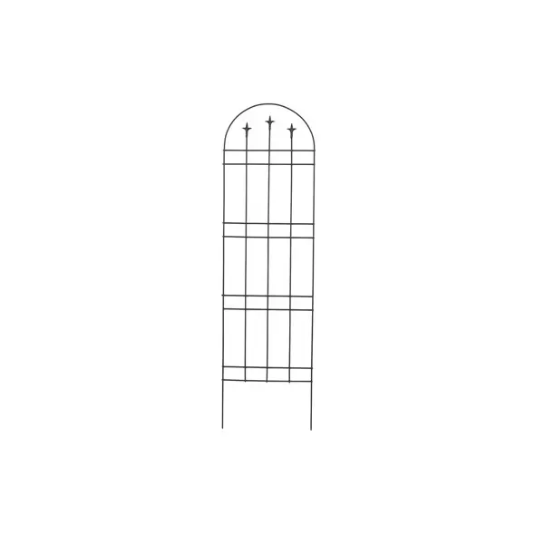Panacea 72" Black Arch Trellis With Finials