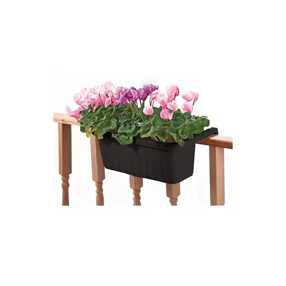 Apollo 24" Adjustable Railing Planter Black