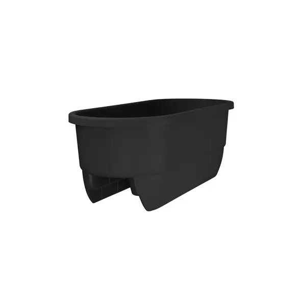 Apollo 24" Dual Deck Rail Planter Black