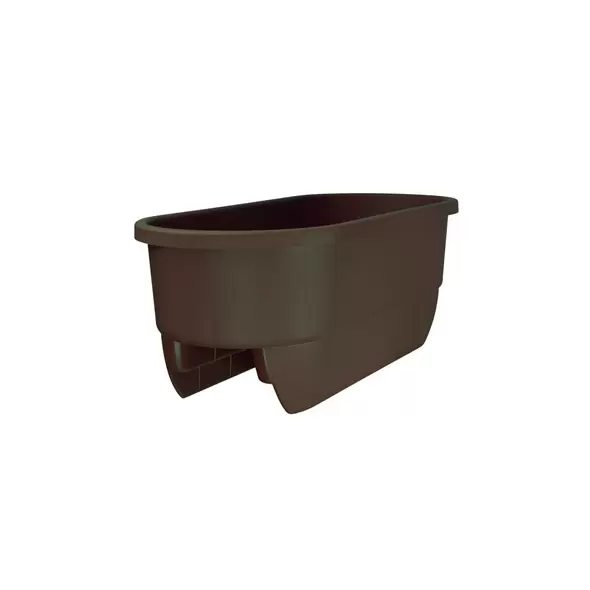 Apollo 24" Dual Deck Rail Planter Mocha