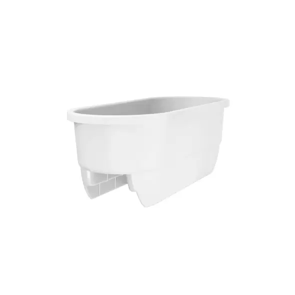 Apollo 24" Dual Deck Rail Planter White