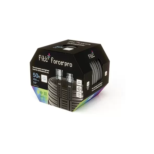 FITT 5/8"x50' Force Grey w/ Blue Stripe