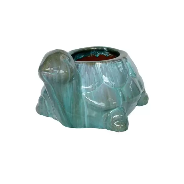 MCarr 13.4" Turtle Planter Milky Blue