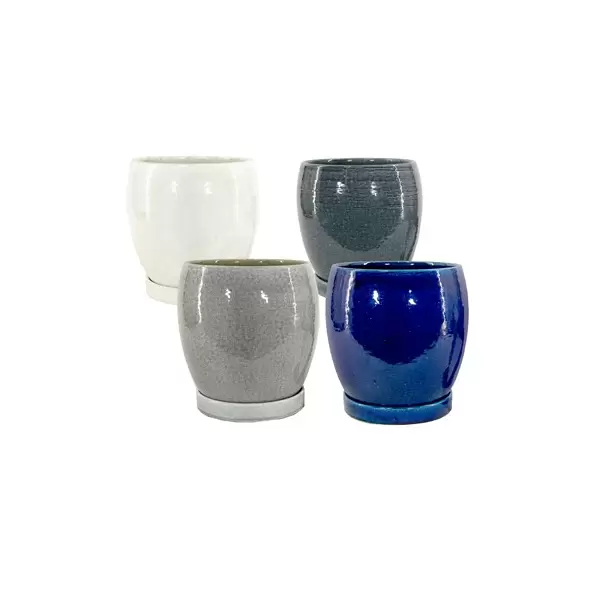 MCarr 16PC 5.3" Egg Cache Pot w/ Saucers