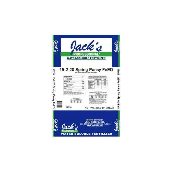 Jacks Prof Spring Pansy FeED 15-2-20 25Lb (80/Pl) HAZ
