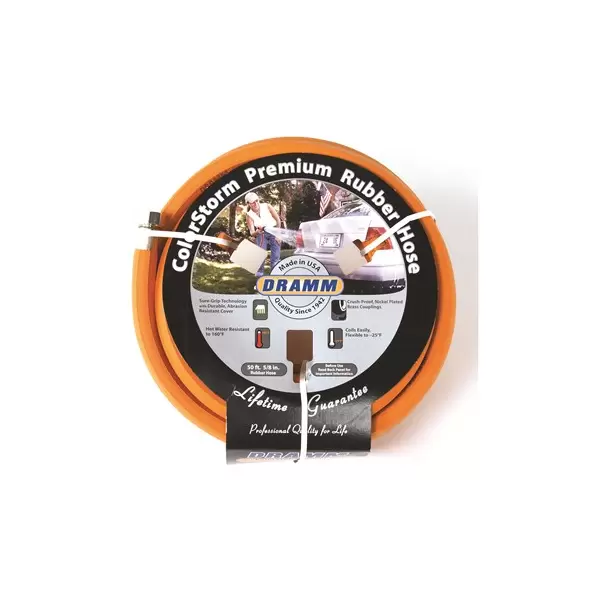 Dramm 5/8"x50' Premium Colorstorm Rubber Hose Orange