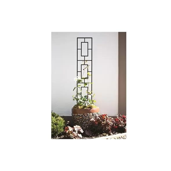 Panacea 46" Contemporary Pot Trellis Black