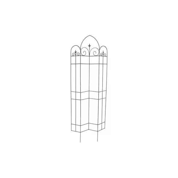Panacea 72"x24" Offset Finial Trellis Black
