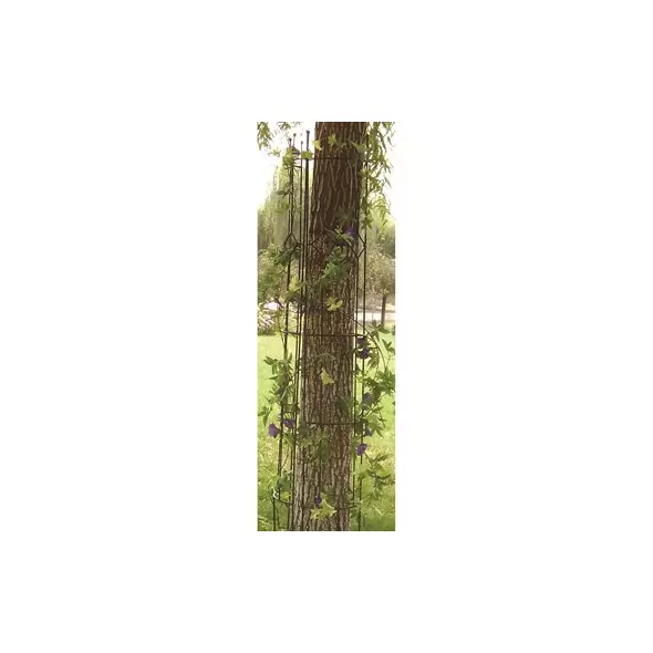 Panacea 72"x10" Semi Round Art & Crafts Trellis Black