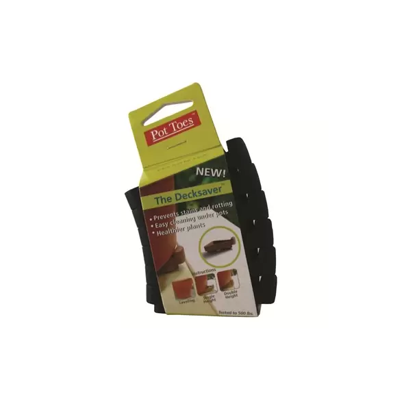 Plant Stand Pot Toes 6pk Black Clip Strip