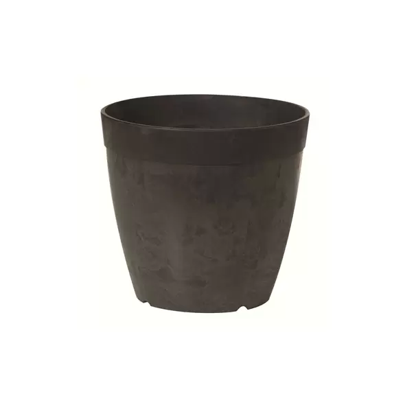 Artstone 6" Round Dolce Planter Black