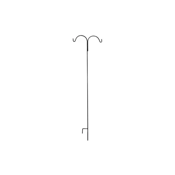 AGW 90"x24" Tall Double Shepherd Hook Black