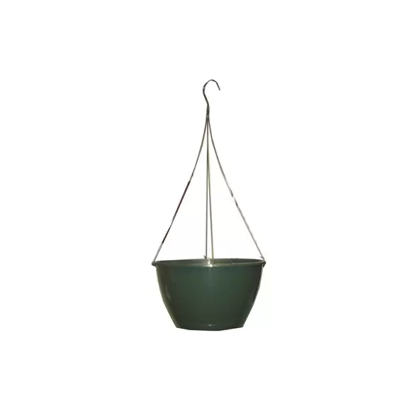 BLD 16.00 SL HANGING BASKET 16.00 X 9.75 18.9 L 5 GALLON WITH GREEN FLEX 26"HANGER GREEN 15/CS 20CS/PL