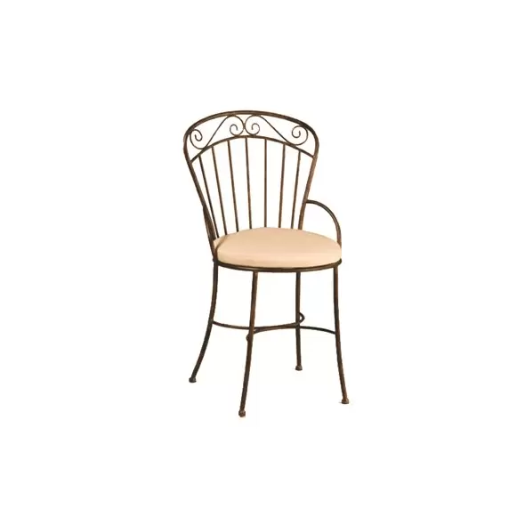 Deer Park Imperial Chair With Tan Cushion Black