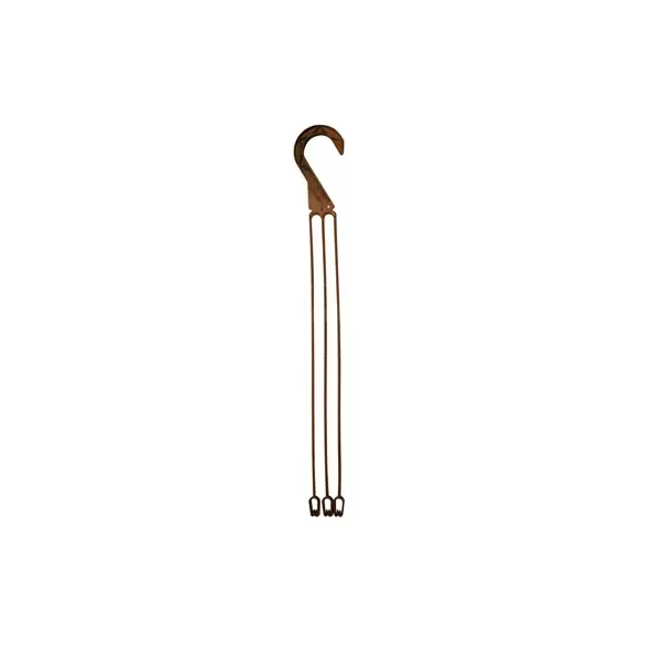 DLN E10L Long 3-Strand Plastic Hanger Chocolate Brown 50/BG 9BG/CS