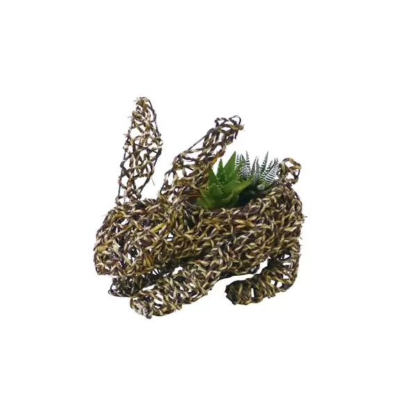Gardener Select 14" Large Bunny Rattan Rope Topiary 8/CS