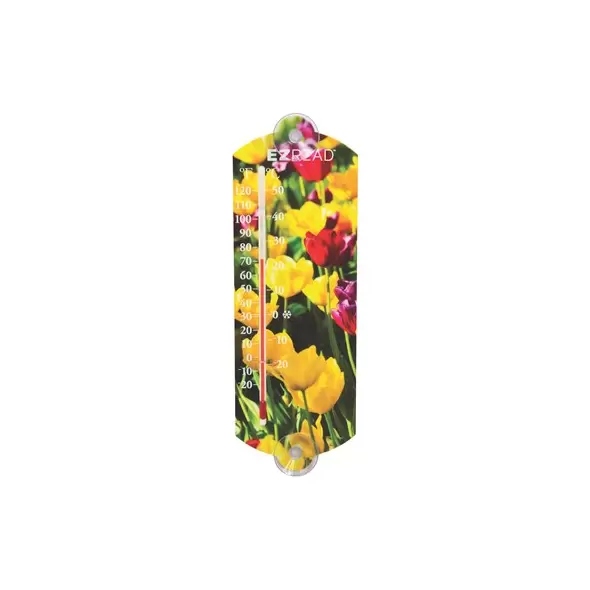 Headwinds 10" EZ Read Deco In/Out Thermometer Flowers