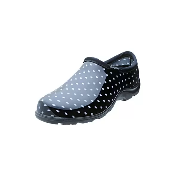 Sloggers Womens Shoe Black White Polka Dot Size 7