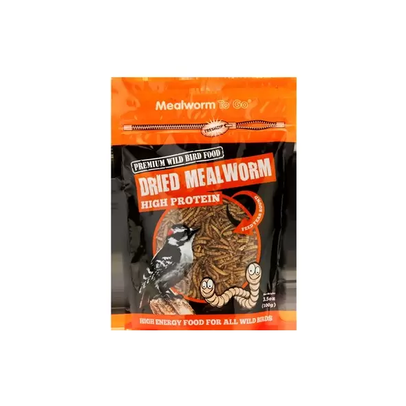 Unipet 3.5oz Mealworm To Go Ziplock Pack