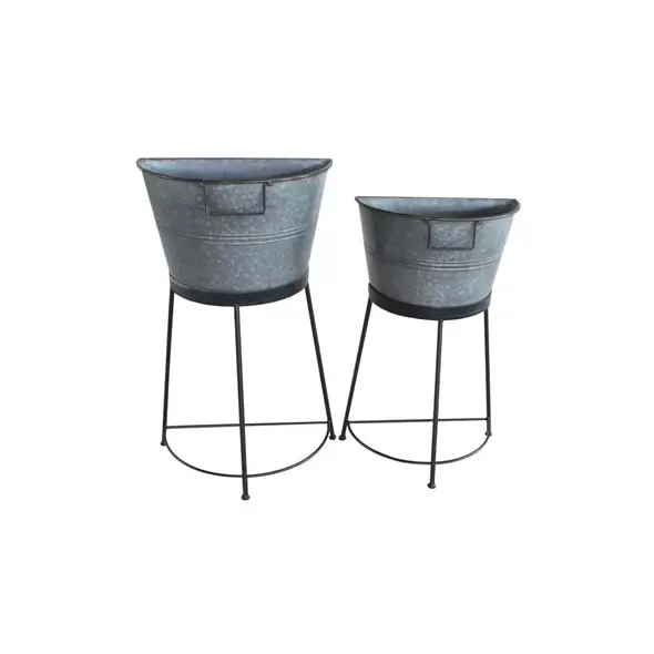 VCS 2pc Half Washtub Planters Set