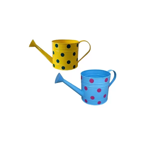 VCS 6.5" Polka Dot Watering Can Planter