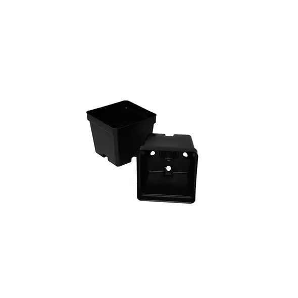 T. O. Plastics 04.00 Square Vacuum Pot Traditional 400 Black 375 Per Case 40 Cases Per Pallet