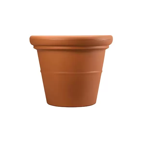HC 30" Terrazzo Round Planter w/ Heavy Rim Terracotta Akro Mils